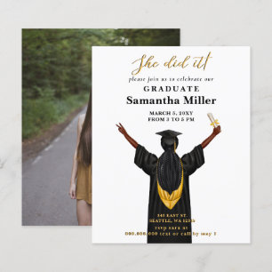 Budget minimalistische foto Ze deed het Afstuderen