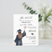 Budget minimalistische foto Ze deed het Afstuderen (Staand voorkant)