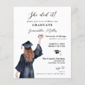 Budget minimalistische foto Ze deed het Afstuderen (Voorkant)