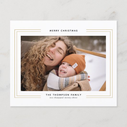 BUDGET Minimalistische gouden vierkante rand foto (Voorkant)