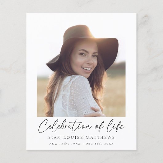 Budget minimalistische herdenking viering van het flyer (Voorkant)