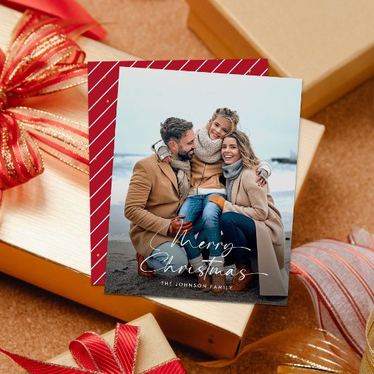 Budget Minimalistische Moderne Foto Kerstmis Flyer