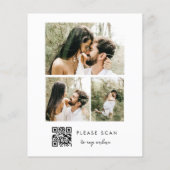 Budget minimalistische QR code foto bruiloft (Achterkant)
