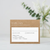 Budget Minimalistische Rustieke Faux Kraft Wedding (Staand voorkant)