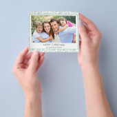 Budget Mint Green Leaf Pattern Merry Kerstry Flyer (Hand)