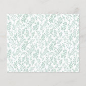 Budget Mint Green Leaf Pattern Merry Kerstry Flyer (Achterkant)
