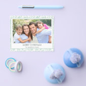 Budget Mint Green Leaf Pattern Merry Kerstry Flyer (Enkel)