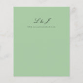 Budget Mint Green Wedding Flyer (Achterkant)