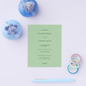Budget Mint Green Wedding Flyer (Enkel)