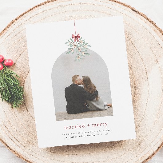 Budget Mistletoe minimalistische boog foto Kerstmi