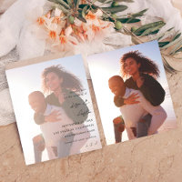 Budget MOD Calligrafie met Duo Photo Save the Date