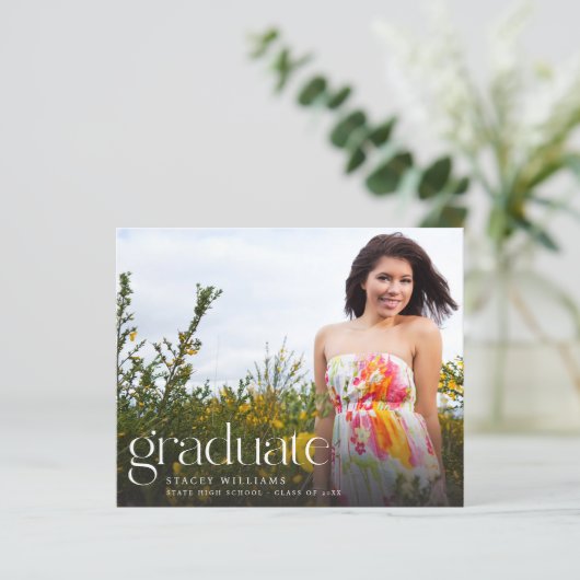 Budget MOD Mod Foto Afstuderen Aankondiging H (Staand voorkant)