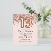 Budget Modern 13e Verjaardag Roos Gold Party (Staand voorkant)