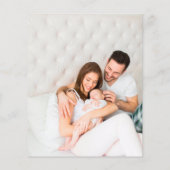 Budget Modern 2 Foto Overlay Geboorteaankondiging (Achterkant)
