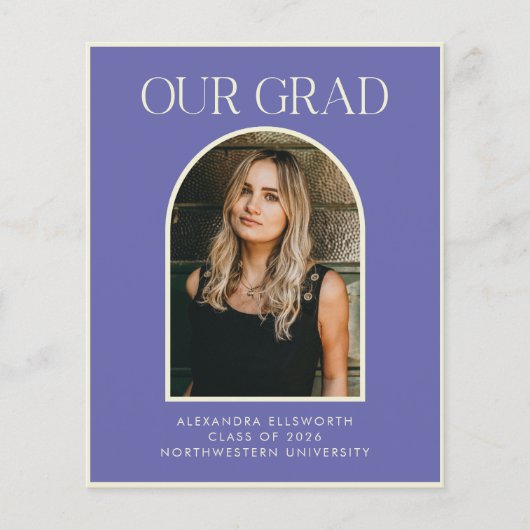 Budget Modern 2 Foto Paars Arch Afstuderen Kaart (Voorkant)