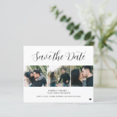 Budget modern 3 foto collage bruiloft opslaan datu (Staand voorkant)