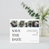 Budget modern 4 foto collage bruiloft opslaan datu (Staand voorkant)