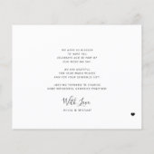 Budget modern 5 foto collage bruiloft dank u (Achterkant)