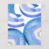 Budget modern Abstract Art Blue Baby shower (Achterkant)