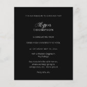 Budget modern AFSTUDEERDER Foto Afstuderen - zwart Flyer (Achterkant)