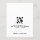 Budget Modern Blue Florals QR bruiloft uitnodigen (Achterkant)