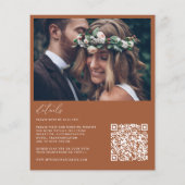 Budget Modern Boho Terracotta Photo Wedding Invite (Achterkant)