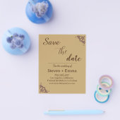 Budget modern Bruiloft Save the Date briefpapier Flyer (Enkel)