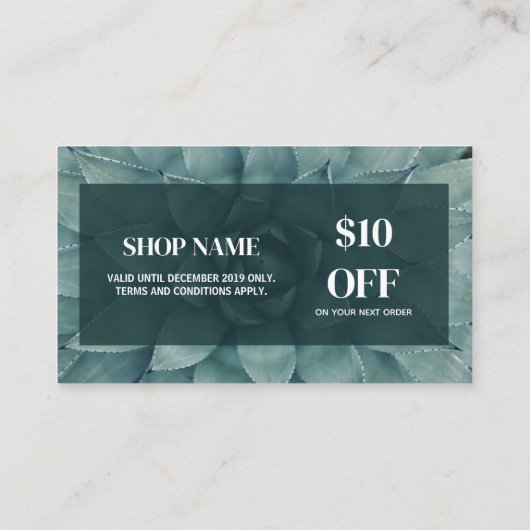 Budget Modern Business Cadeaubon Informatiekaartje (Achterkant)