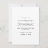 Budget Modern Calligrafiescript Weduwfoto Bedankkaart (Achterkant)