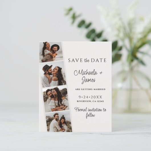 Budget Modern Casual Script Wedding Sla de datum o (Staand voorkant)