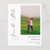 Budget Modern Elegant Photo Save the Dates Flyer (Voorkant)