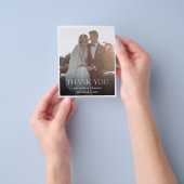 Budget Modern Elegant Photo Wedding Dank u Flyer (Hand)