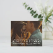 Budget Modern Elegant Photo Wedding Invitation (Staand voorkant)