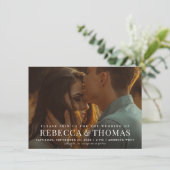 Budget Modern Elegant Photo Wedding Kaart (Staand voorkant)