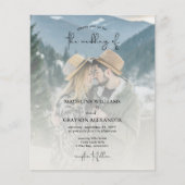 BUDGET Modern Elegant script Two Photo Wedding (Voorkant)