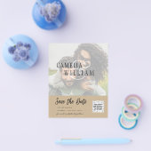 BUDGET Modern FOTO Opslagdatum QR CODE RSVP Flyer (Enkel)