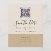 BUDGET Modern FOTO SAVE THE DATE QR CODE RSVP (Voorkant)