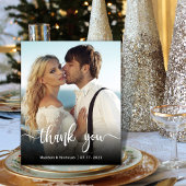 Budget Modern Foto Script Trouw Dankjewel Flyer