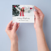 Budget Modern Fotoscript Kerst Kaart (Hand)