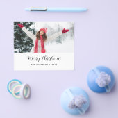 Budget Modern Fotoscript Kerst Kaart (Enkel)