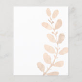 Budget Modern Leaves Script Wedding RSVP (Achterkant)