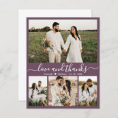 Budget Modern Mauve Photo Weddenschap Hartelijk da (Voorkant / Achterkant)