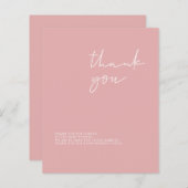 Budget modern meisje Baby shower - Hartelijk dank (Voorkant / Achterkant)