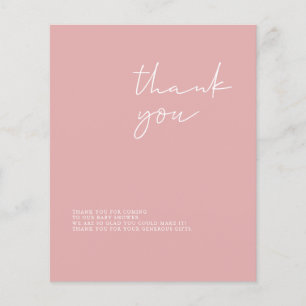 Budget modern meisje Baby shower - Hartelijk dank