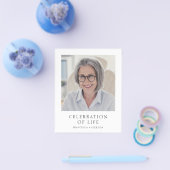 Budget Modern Memorial Celebration of Life Foto Flyer (Enkel)