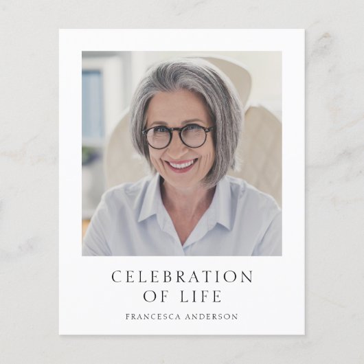 Budget Modern Memorial Celebration of Life Foto Flyer (Voorkant)