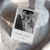 Budget Modern & Minimalist Elegant Photo Wedding Kaart