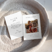Budget Modern & Minimalist Elegant Photo Wedding Kaart