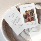 Budget Modern & Minimalist Elegant Photo Wedding Kaart