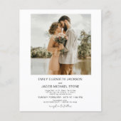 Budget Modern Minimalist White Wedding Foto 4 (Voorkant)